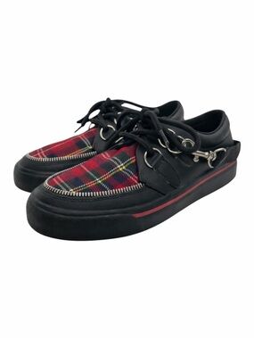Vintage 90s T.U.K. Tartan Plaid Creepers M4/W6 Platform Punk Goth Rare